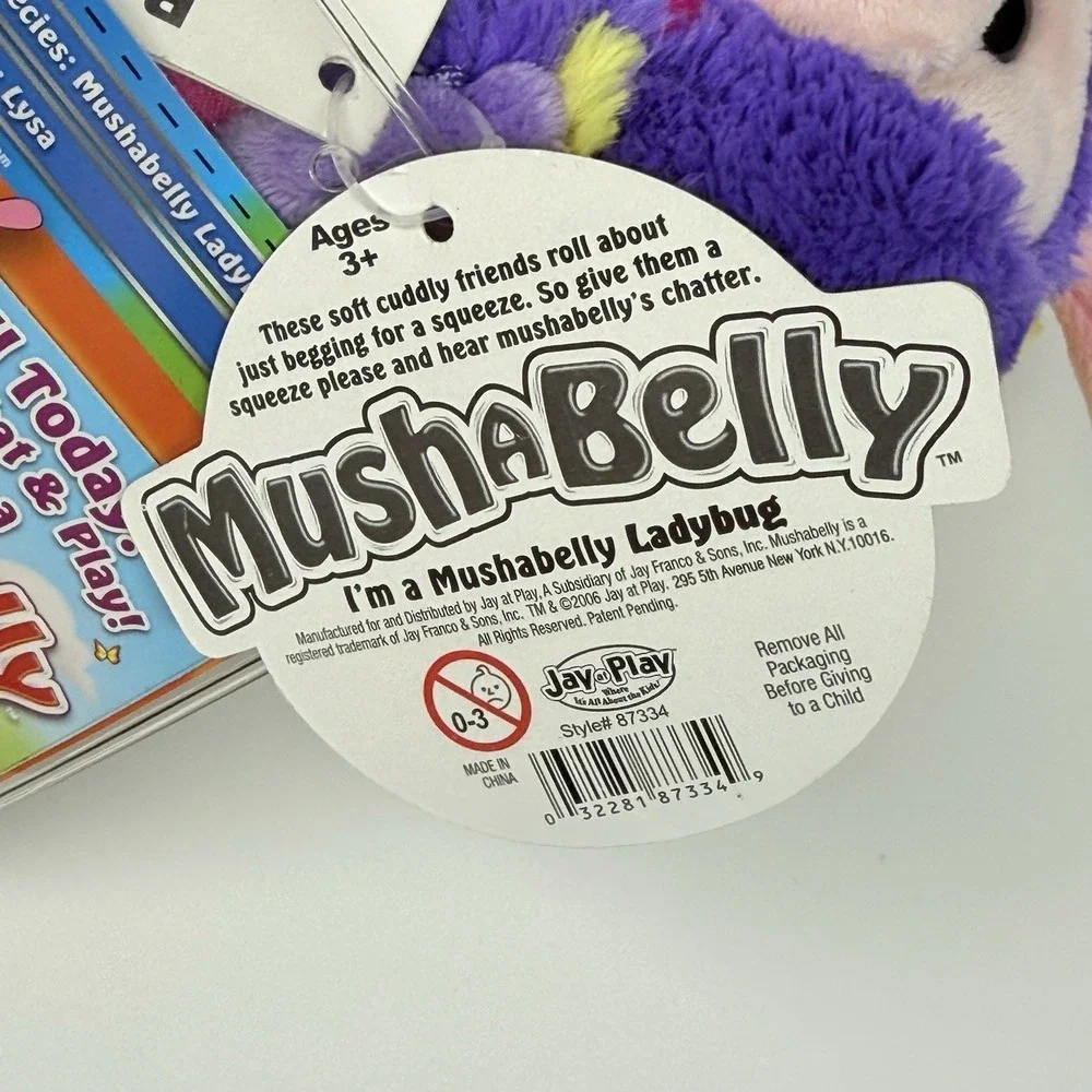 NWT Chatter Mushabelly Lysa Ladybug Sealed Code Bright Colors Plush Vintage